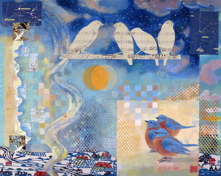 Migratory Passage 3 | Acrylic and Collage | 16" x 20" | $750.00