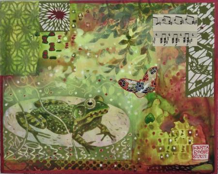 Summer Frog Pond 2 | 8" x 10" | acrylic | $425.00 