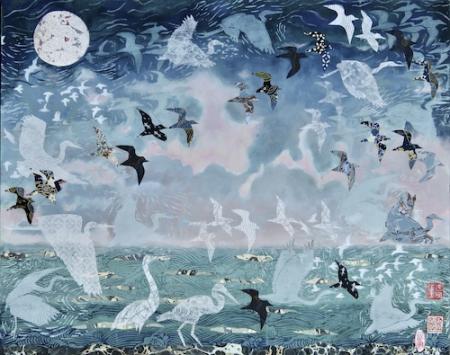 Mosaic of Sky and Sea 2 | 16"x20acrylic/collage | $850.00 | *