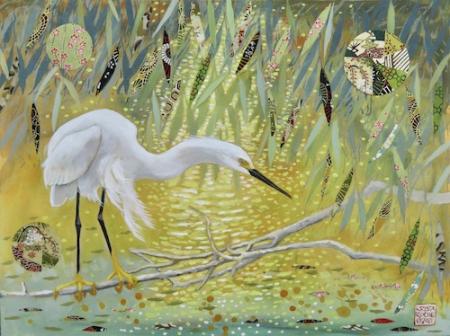 In the Willow Wood 4 | acrylic/collage | 12' x 16" | 
$750.00