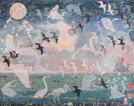 A Mosaic of Sky and Sea | acrylic | 16" x 20" | $1,800.00